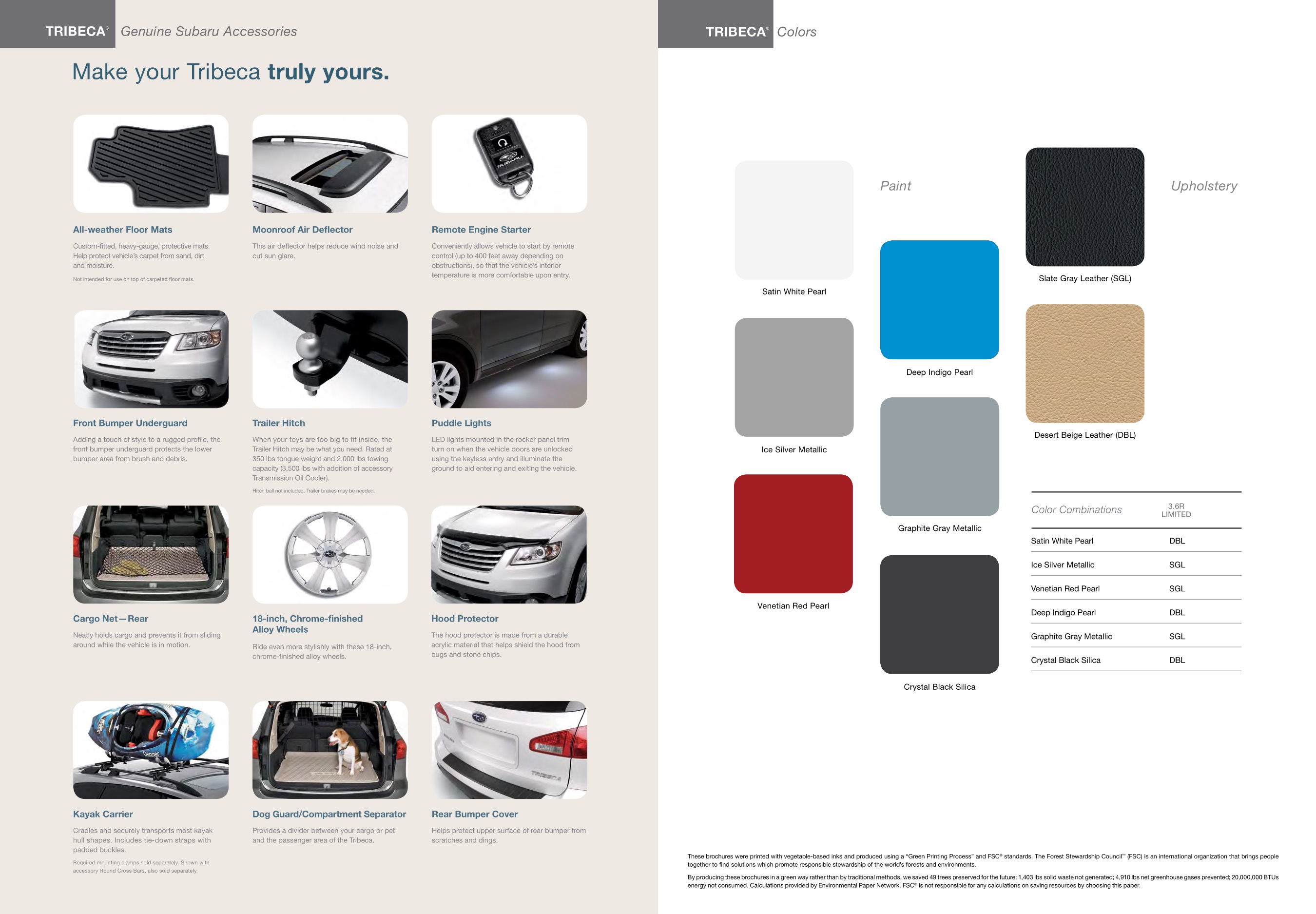 2013 Subaru Tribeca Brochure Page 9